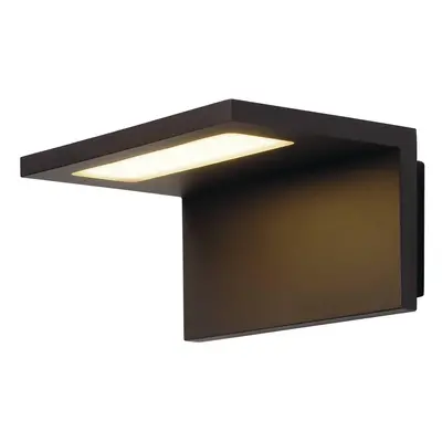 ANGOLUX nástěnná antracitová 230V/80mA LED 6W 120° IP44 3000K, 500lm - BIG WHITE (SLV)