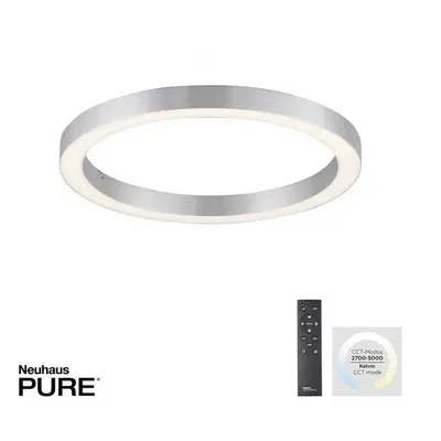 Paul Neuhaus LED stropní svítidlo PURE-LINES hliník 50x50 CCT dálkový ovladač 2700-5000K - PAUL 