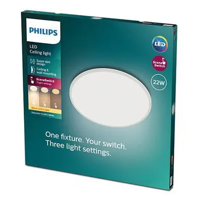 LED Stropní přisazené svítidlo Philips Superslim CL550 8719514327061 22W 2000lm 2700K IP20 43cm 