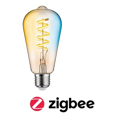 Filament 230V Smart Home Zigbee 3.0 LED žárovka ST64 E27 7,5W měnitelná bílá stmívatelné zlatá -