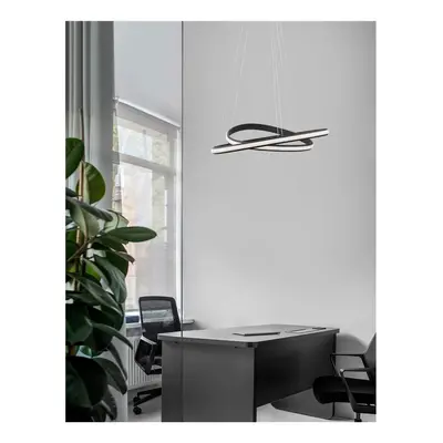 Závěsné svítidlo ARIES černý hliník a akryl LED 48W 230V 3000K IP20 stmívatelné - NOVA LUCE