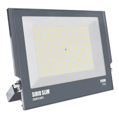 REFLEKTOR LED SIRIO SLIM ČERNÝ 200W 4000K 18000Lm 110d 366x34x303mm IP66 - CENTURY