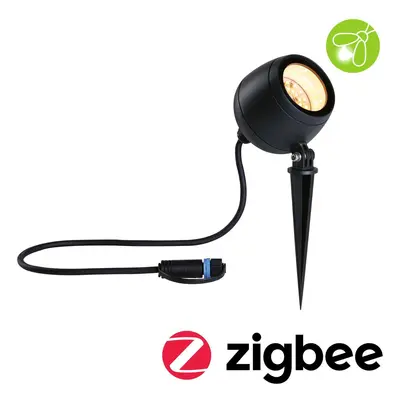 Plug & Shine LED bodové zahradní světlo Smart Home Zigbee Kikolo neláká hmyz IP65 CCT 6,2W antra