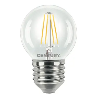 LED FILAMENT MINI GLOBE ČIRÁ 4W E27 2700K 470Lm 360d 45x72mm IP20 - CENTURY