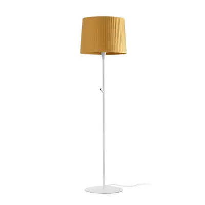 SAMBA bílá/skládaná žlutá stojací lampa - FARO