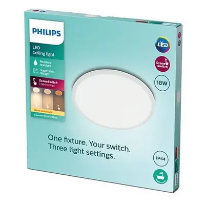 LED Koupelnové stropní svítidlo Philips Superslim CL550 8719514327269 18W 1500lm 2700K IP44 30cm