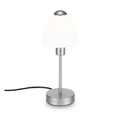 Stolní lampa, 32 cm, max. 25 W, stříbrná - BRILO