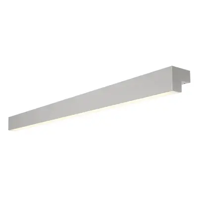 L-LINE 120, nástěnné a stropní svítidlo, LED, 3000K, IP44, stříbrné, D/Š/V 118/7/7 cm, 3 000 lm,