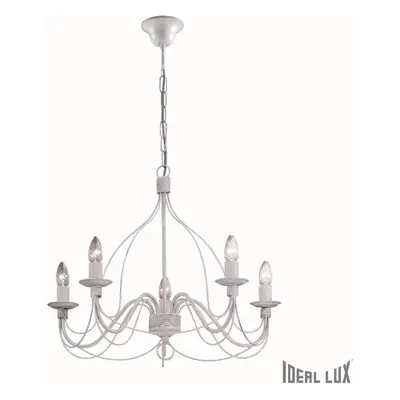 Závěsné svítidlo Ideal Lux Corte SP5 bianco antico 005881 bílé - IDEALLUX