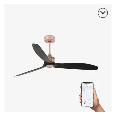 JUST FAN M, měď/černá, stropní ventilátor SMART - FARO