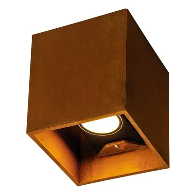 RUSTY® UP/DOWN WL venkovní LED nástěnné přisazené svítidlo hranaté rezavé CCT switch 3000/4000 K