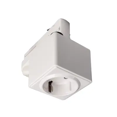 Deko-Light kolejnicový systém 3-fázový 230V D Line adaptér se zásuvkou 230V bílá RAL 9016 58,5 