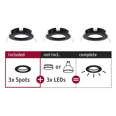 Vestavné svítidlo Choose spot nevýklopné max. 10W černá mat 230V - PAULMANN