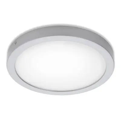 LED stropní svítidlo, pr. 30 cm, 21,4 W, matný chrom - BRILONER