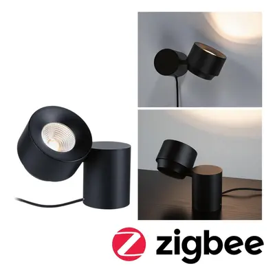 LED stolní lampa Smart Home Zigbee Puric Pane 2700K 3W černá - PAULMANN