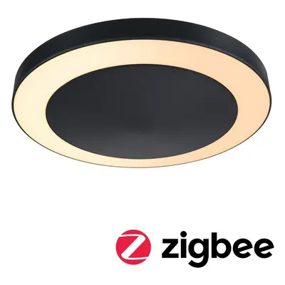 LED stropní svítidlo Smart Home Zigbee Circula soumrakový senzor IP44 320mm CCT 14W antracit - P