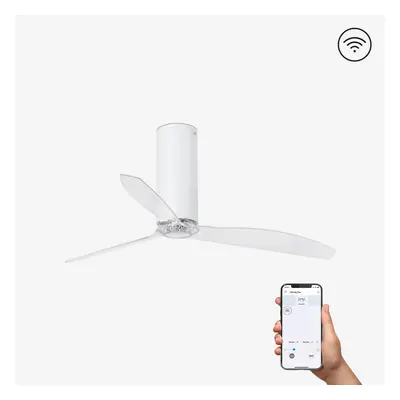 TUBE FAN, bílá/transparentní, stropní ventilátor s DC motorem SMART - FARO