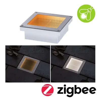 LED zemní svítidlo Smart Home Zigbee Brick neláká hmyz IP67 hranaté 100x100mm CCT 1W 230V ocel o