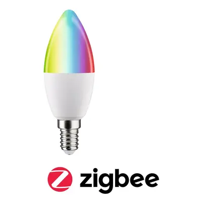 Standard 230V Smart Home Zigbee 3.0 LED svíčka E14 5W RGBW+ stmívatelné mat - PAULMANN