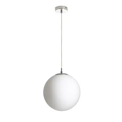 LUNA 30 závěsná opálové sklo/chrom 230V LED E27 15W - RED - DESIGN RENDL