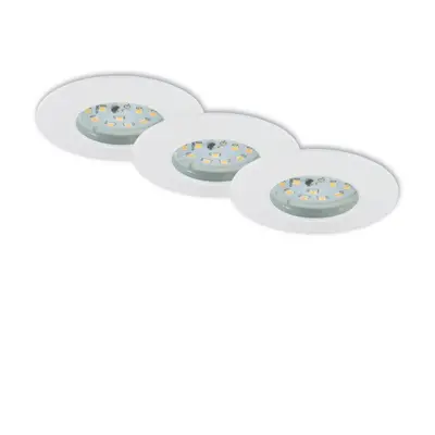 3ks sada LED vestavné svítidlo, pr. 7,5 cm, 5,5 W, bílé - BRILONER