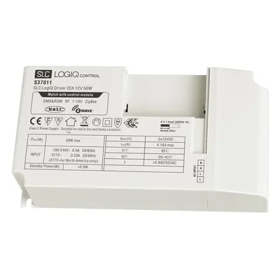 SLC LogiQ LED Driver CV 12VDC 50W 2CH - TLG