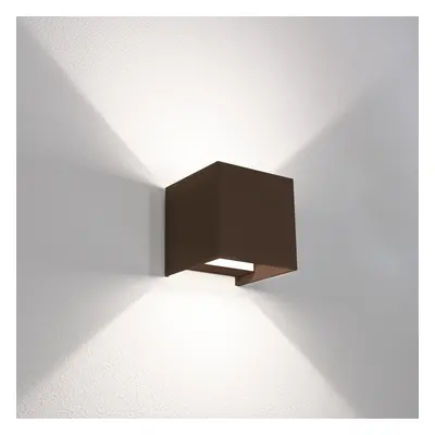 Venkovní nástěnné LED svítidlo up/down QUADRATO corten 10W 2700/4000/6500K IP65 - CENTURY