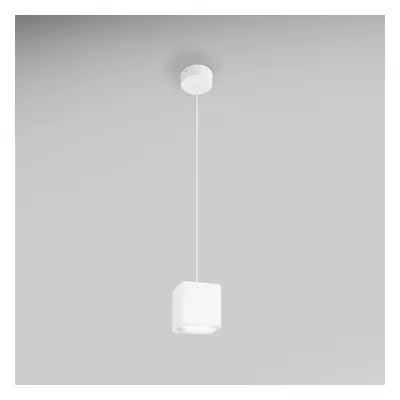 Závěsné LED svítidlo QUBE BÍLÉ 90x90X90mm 5W 230V 3000K 45d IP20 závěs 150cm - CENTURY