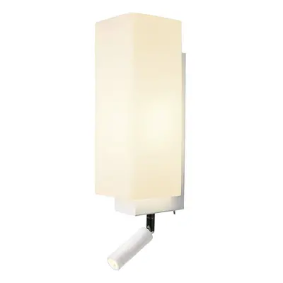 QUADRASS SPOT Indoor nástěnné svítidlo s LED Spotem a objímkou E27, bílé - BIG WHITE (SLV)