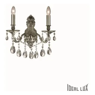 Nástěnné svítidlo Ideal Lux Gioconda AP2 argento 044910 - IDEALLUX