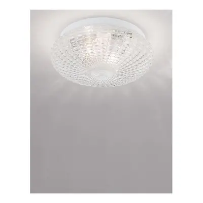 Stropní svítidlo CLAM čiré sklo bílý kov E27 2x12W 230V IP44 bez žárovky - NOVA LUCE