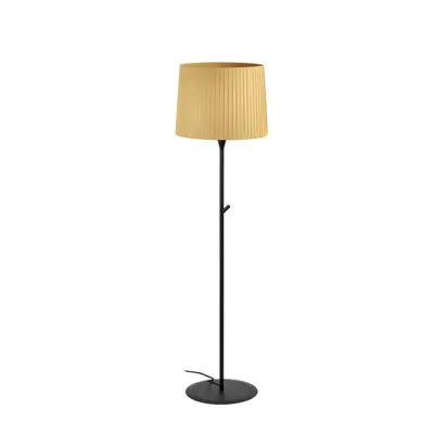 SAMBA černá/skládaná žlutá stojací lampa - FARO