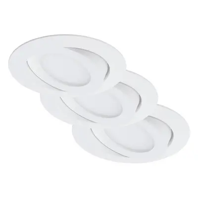 3ks sada LED vestavné svítidlo, pr. 10,6 cm, 4,8 W, bílé - BRILONER