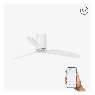 MINI TUBE FAN, bílá/transparentní, stropní ventilátor s DC motorem SMART - FARO