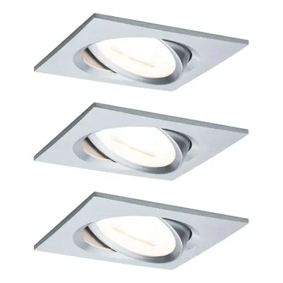 Vestavné svítidlo LED Nova hranaté 3x6,5W hliník broušený nastavitelné 3-krokové-stmívatelné 934