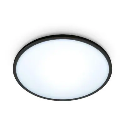 LED Stropní přisazené svítidlo WiZ Superslim 8719514337992 14W 1300lm 2700-6500K IP20 24,2cm čer