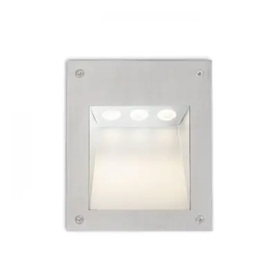 AKORD zápustná do stěny nerez 230V LED 3x1W IP65 3000K - RED - DESIGN RENDL