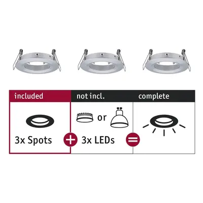 Vestavné svítidlo Choose spot nevýklopné max. 10W hliník broušený 230V - PAULMANN