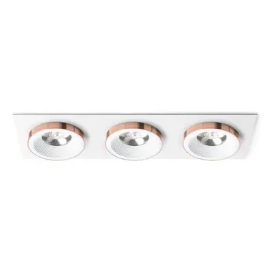 SHARM SQ III zápustná bílá měď 230V LED 3x10W 24° 3000K - RED - DESIGN RENDL