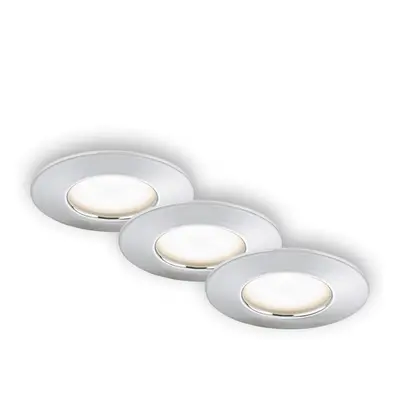 3ks sada LED vestavné svítidlo, pr. 7,5 cm, chrom - BRILONER