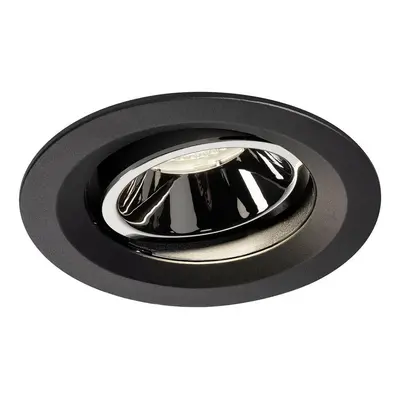 NUMINOS® MOVE DL M vnitřní LED zápustné stropní svítidlo černá/chrom 4000 K 40° otočné a výkyvné