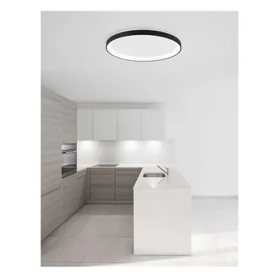 Stropní svítidlo PERTINO černý hliník a akryl LED 30W 230V 3000K IP20 stmívatelné - NOVA LUCE