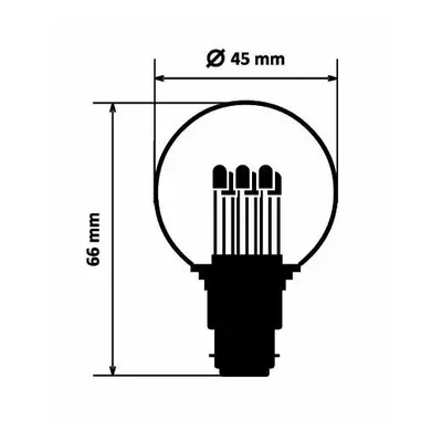 DecoLED LED žárovka - teple bílá, patice B22