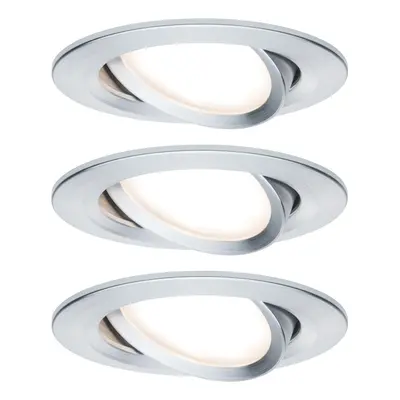 Vestavné svítidlo LED Nova kruhové 3x6,5W hliník broušený nastavitelné 3-krokové-stmívatelné 934