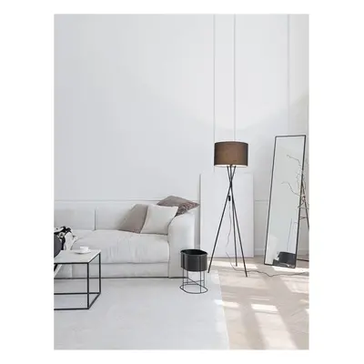 Stojací lampa RETRO černé stínidlo černý kov E27 1x12W 230V IP20 bez žárovky - NOVA LUCE