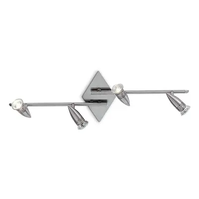 Bodové svítidlo Ideal Lux Alfa PL4 nickel 006321 stříbrné 71,5cm - IDEALLUX