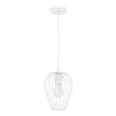 Závěsné svítidlo SAGE kov, bílá a bílý kabel, E27 1x12W - NOVA LUCE