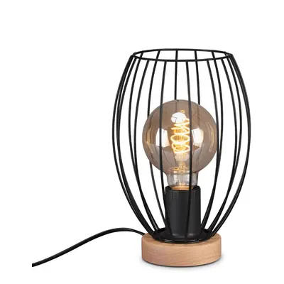 Stolní lampa, pr. 17,5 cm, max. 25 W, černá - BRILO