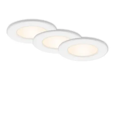 3ks sada LED vestavné svítidlo, pr. 11,5 cm, 6 W, bílé - BRILONER