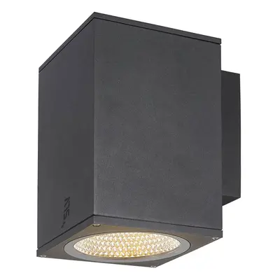 ENOLA SQUARE L single Outdoor, nástěnné LED svítidlo, antracitové, CCT 3000/4000K - BIG WHITE (S